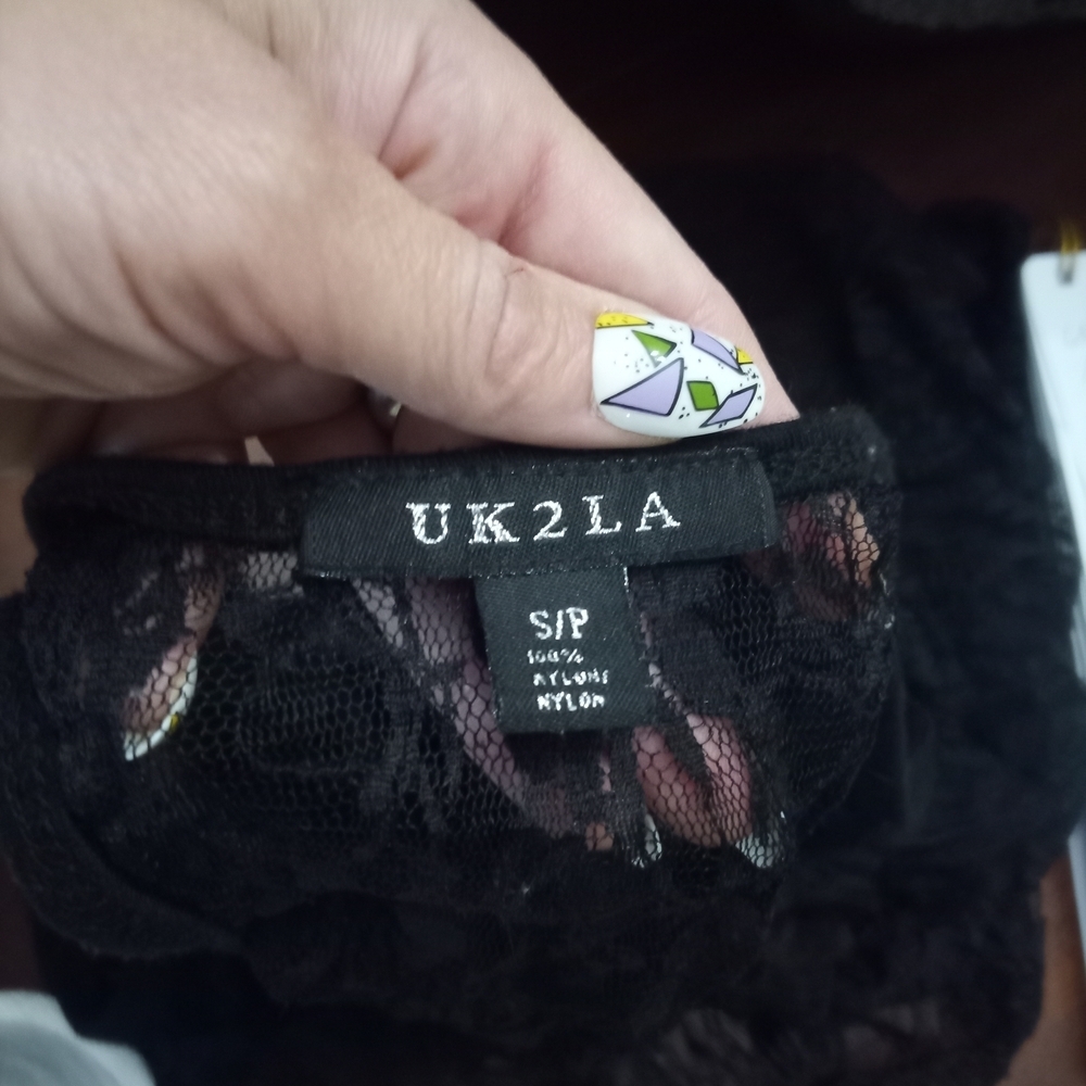 UK2LA Black Lace Chemise - Picture 2 of 2